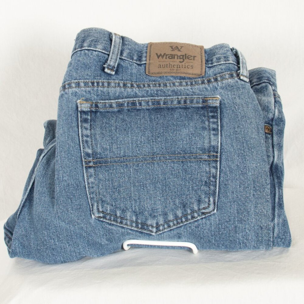 Wrangler Authentics Blue Jeans 44x29 Mens Classic Straight Denim Pants